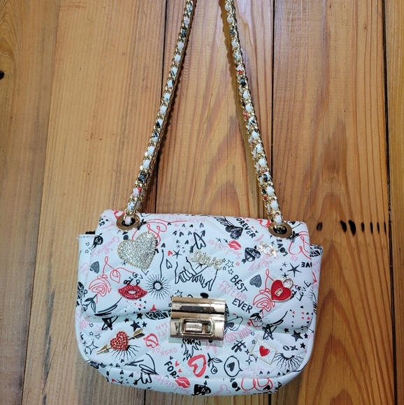 Aldo Handbags - ALDO Trendy White Graphic Shoulder Bag